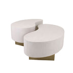 Indigo Road by Egypt Sherrod Lima Coffee Table With Gold Metal Legs, Set of 2 Legs, 50"W, Ivory/Gold