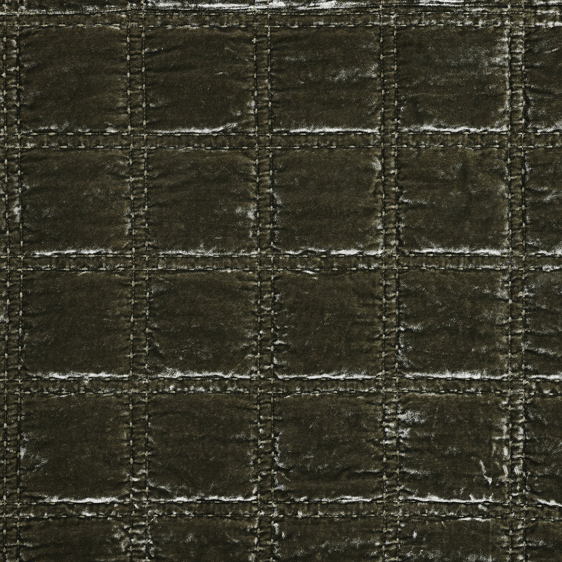 Stella Faux Silk Velvet Double Box Stitch Quilt Set