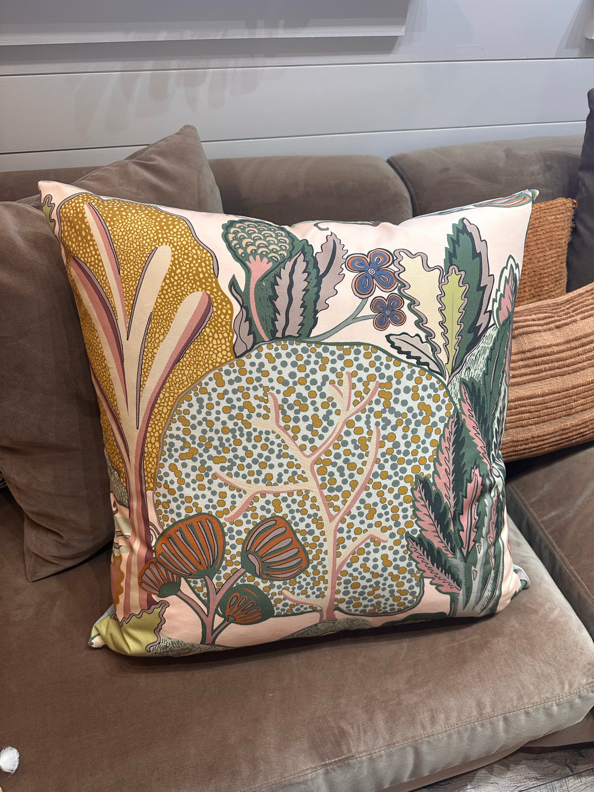 Elodie Pillow 22x22" - Apricot/Ginger