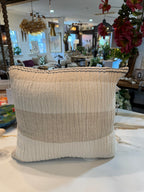 Crinkled Luxe Linen Pillow 20x20 with Down Alternative Insert
