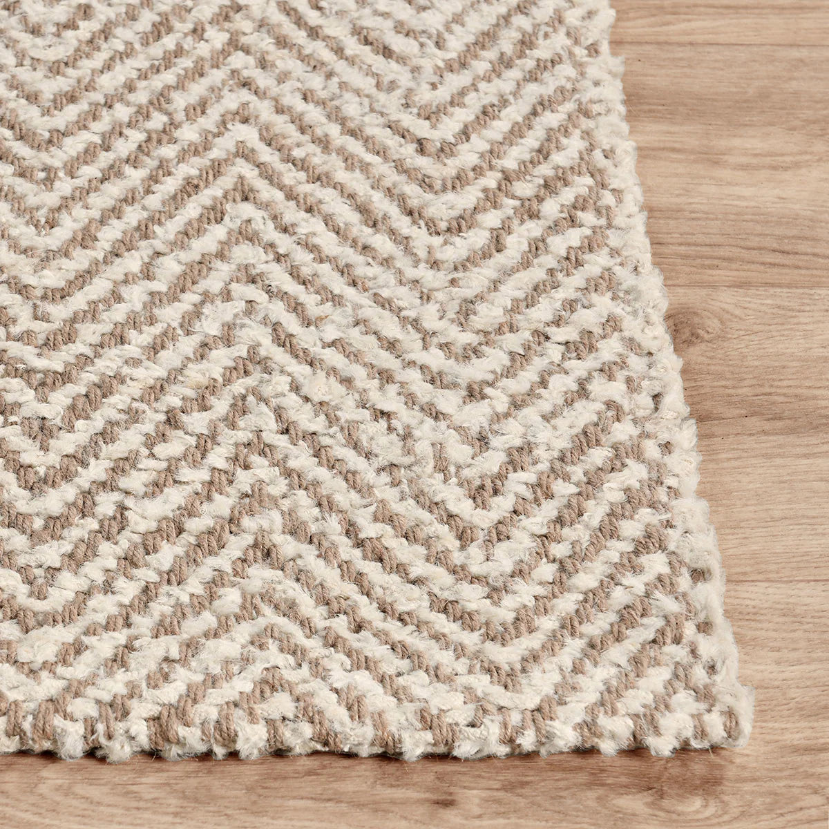 Herringbone Rug - Chenille Ivory/Natural 2x3
