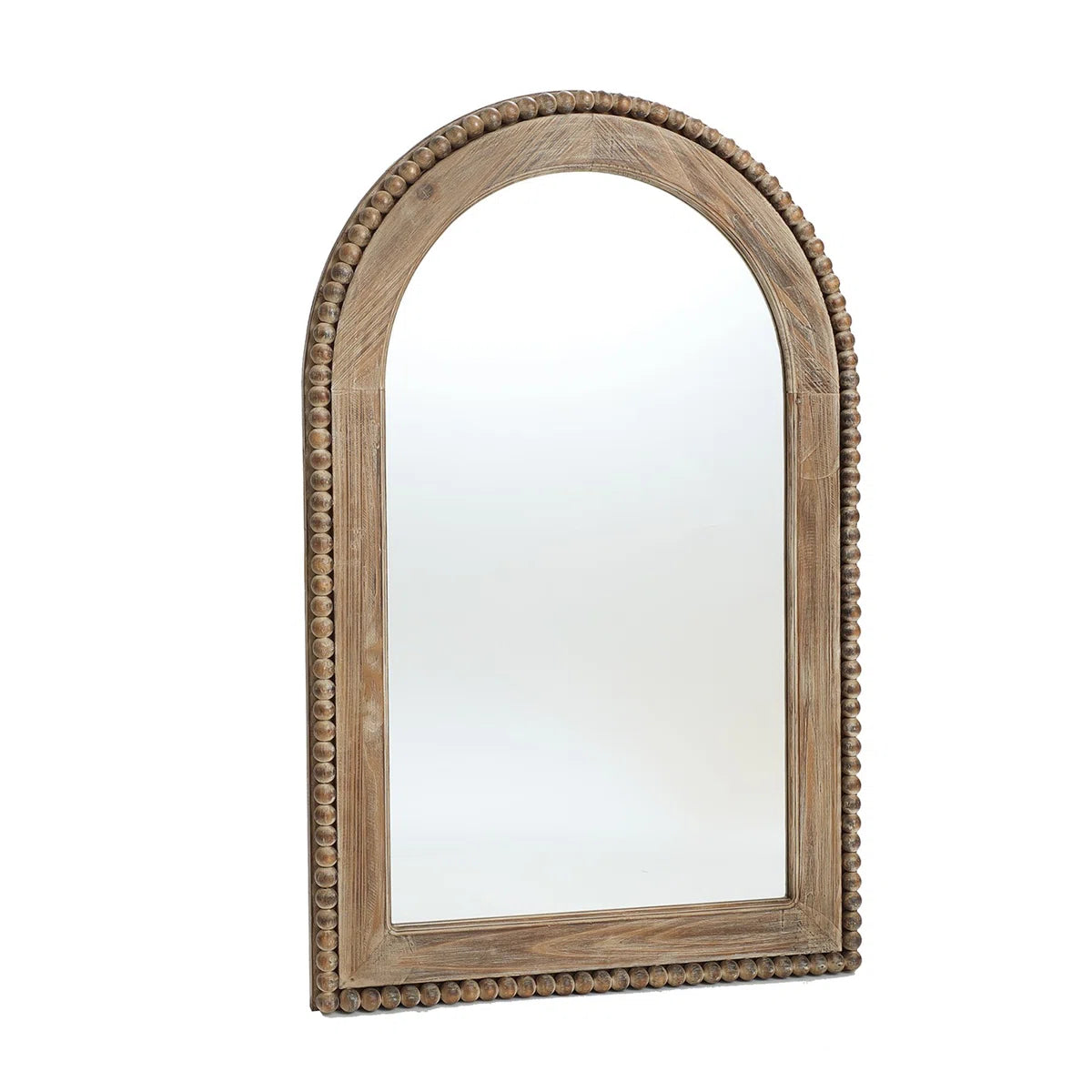Jerri Wood Framed Arch Window Wall Mirror, Farmhouse Decor Accent