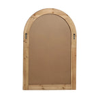 Jerri Wood Framed Arch Window Wall Mirror, Farmhouse Decor Accent