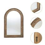 Jerri Wood Framed Arch Window Wall Mirror, Farmhouse Decor Accent