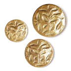Golden Hammered Trays - Set of 3