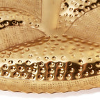Golden Hammered Trays - Set of 3
