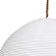 35" Kira Rattan Dome Chandelier, White and Natural