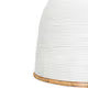 35" Kira Rattan Dome Chandelier, White and Natural