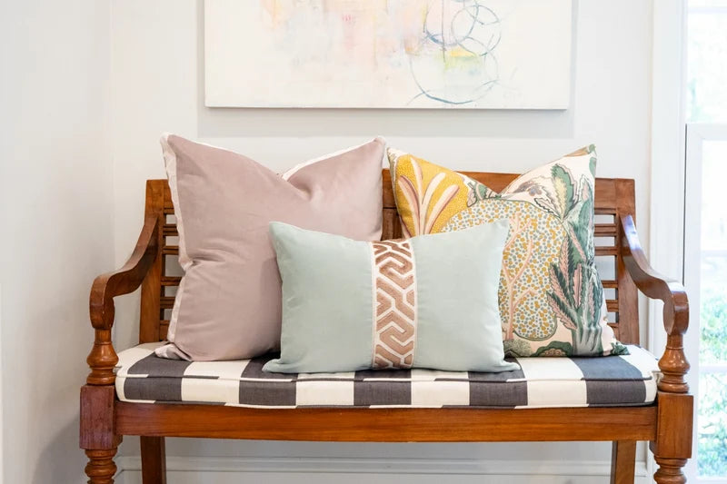 Elodie Pillow 22x22" - Apricot/Ginger