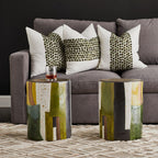 Graph Garden Stool - Green