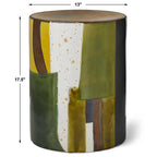 Graph Garden Stool - Green