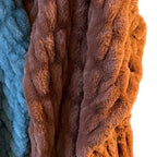 Ruched Rabbit Double-Sided Throw