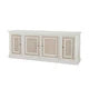 Atlantis 4 Door Sideboard with Weave Inset Doors, 87"W, White