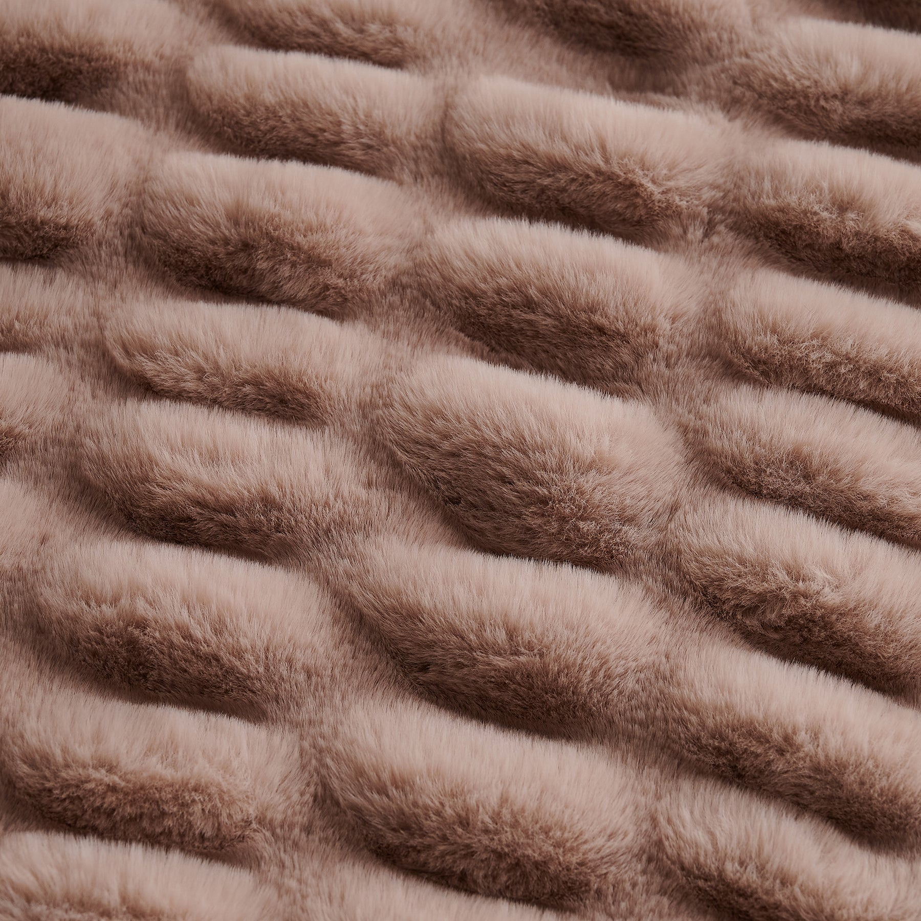 Ruched Rabbit Double-Sided Throw
