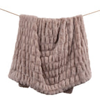 Ruched Rabbit Double-Sided Throw