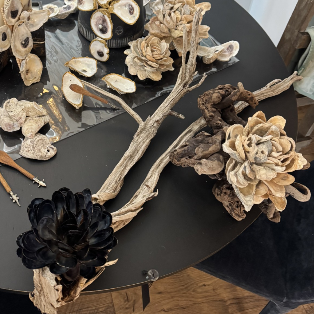 Tall Gray Driftwood with Magnolia