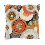 Velvet Boho Circles Throw Pillow
