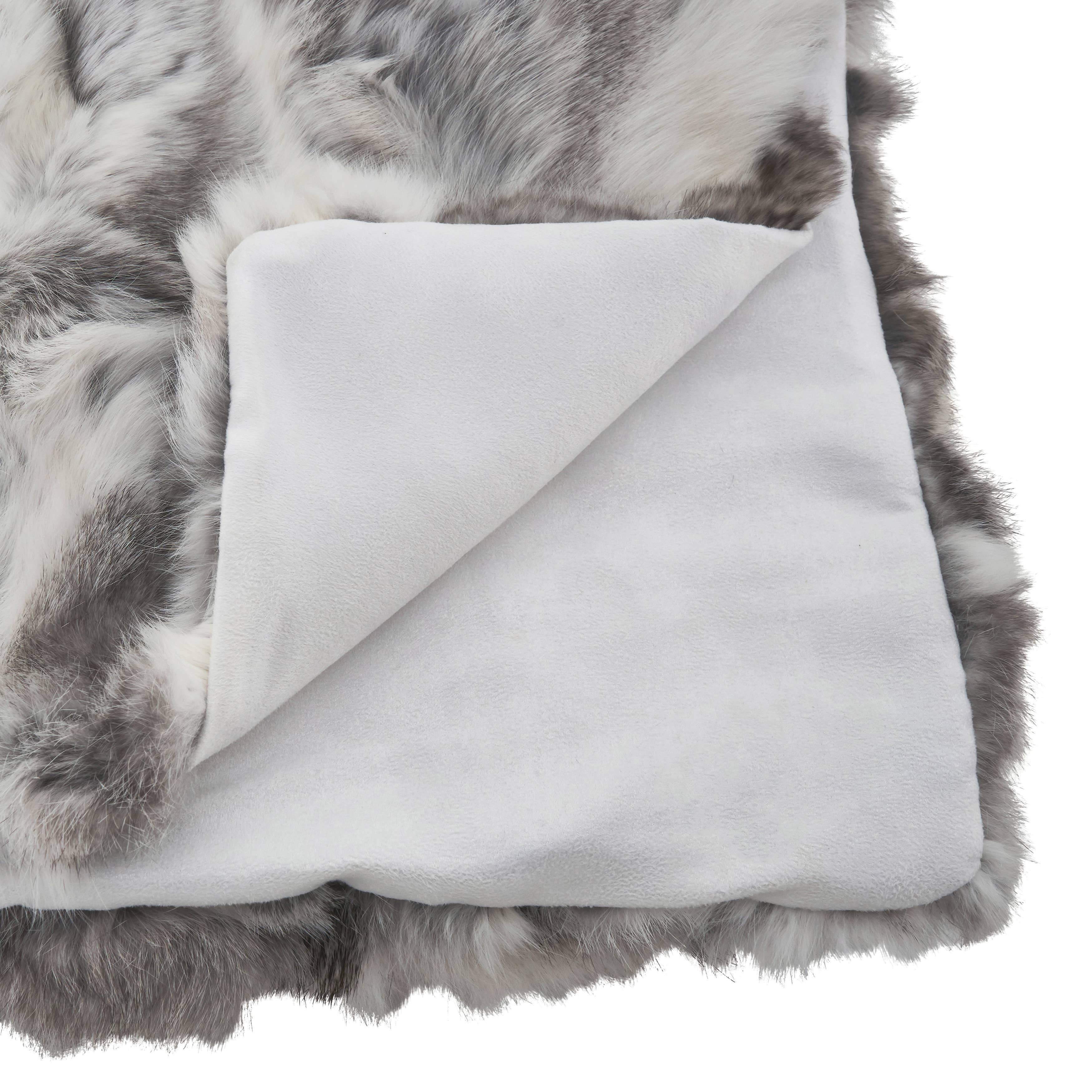 Rabbit Fur Throw 50 x 60