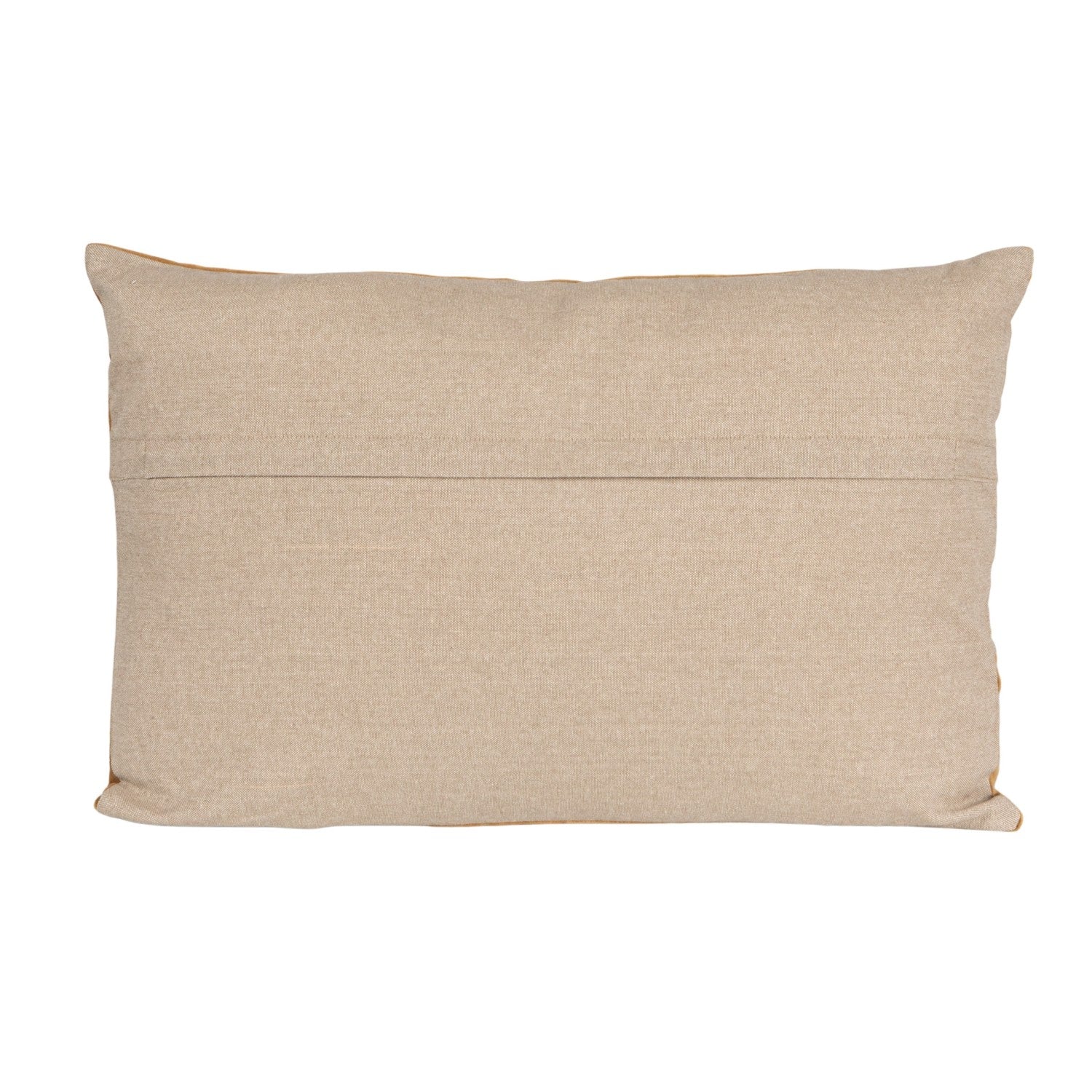 Cotton Velvet Embroidered Pillow with Palm Trees & Chambray Back