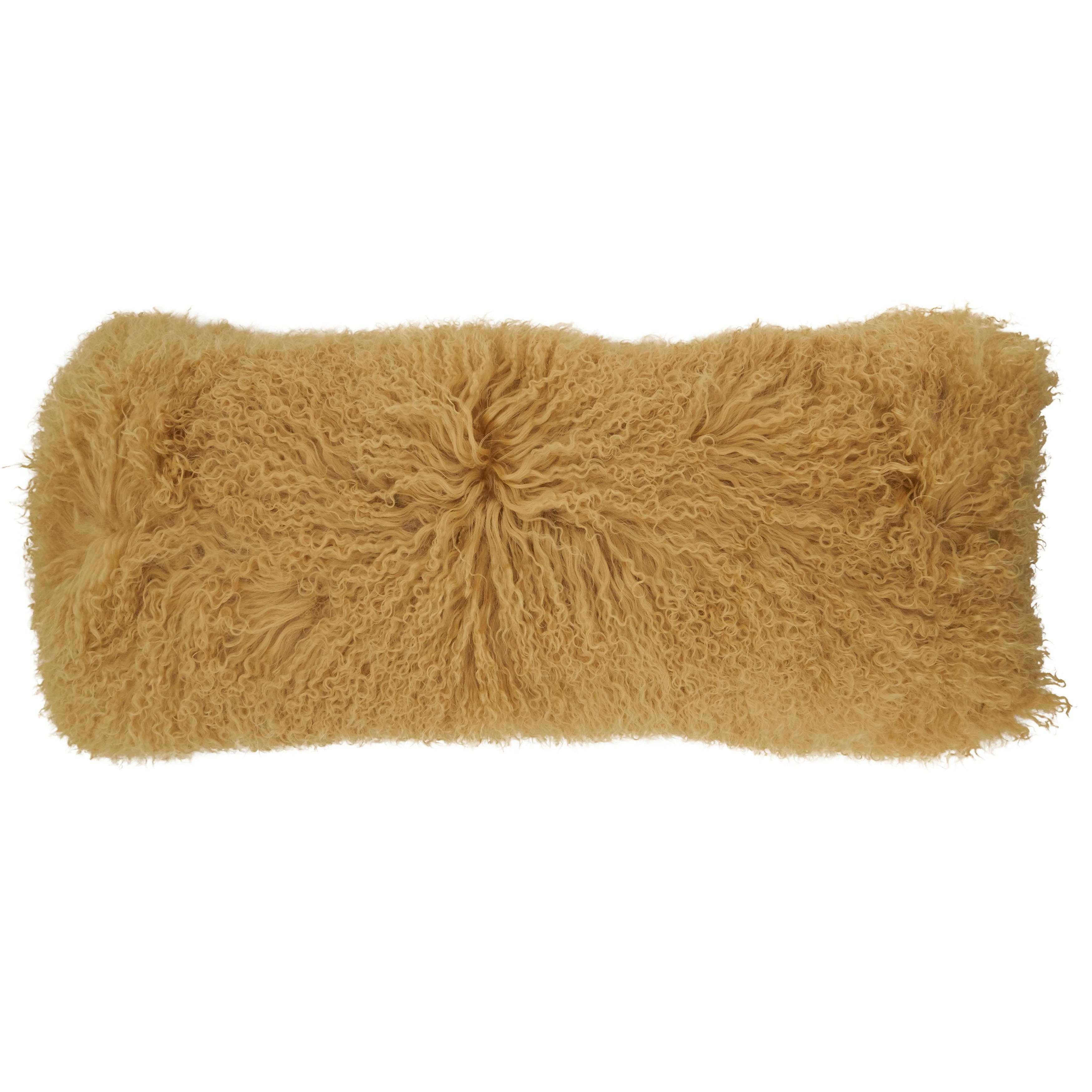 Mongolian Lamb Fur Pillow - Poly Filled
