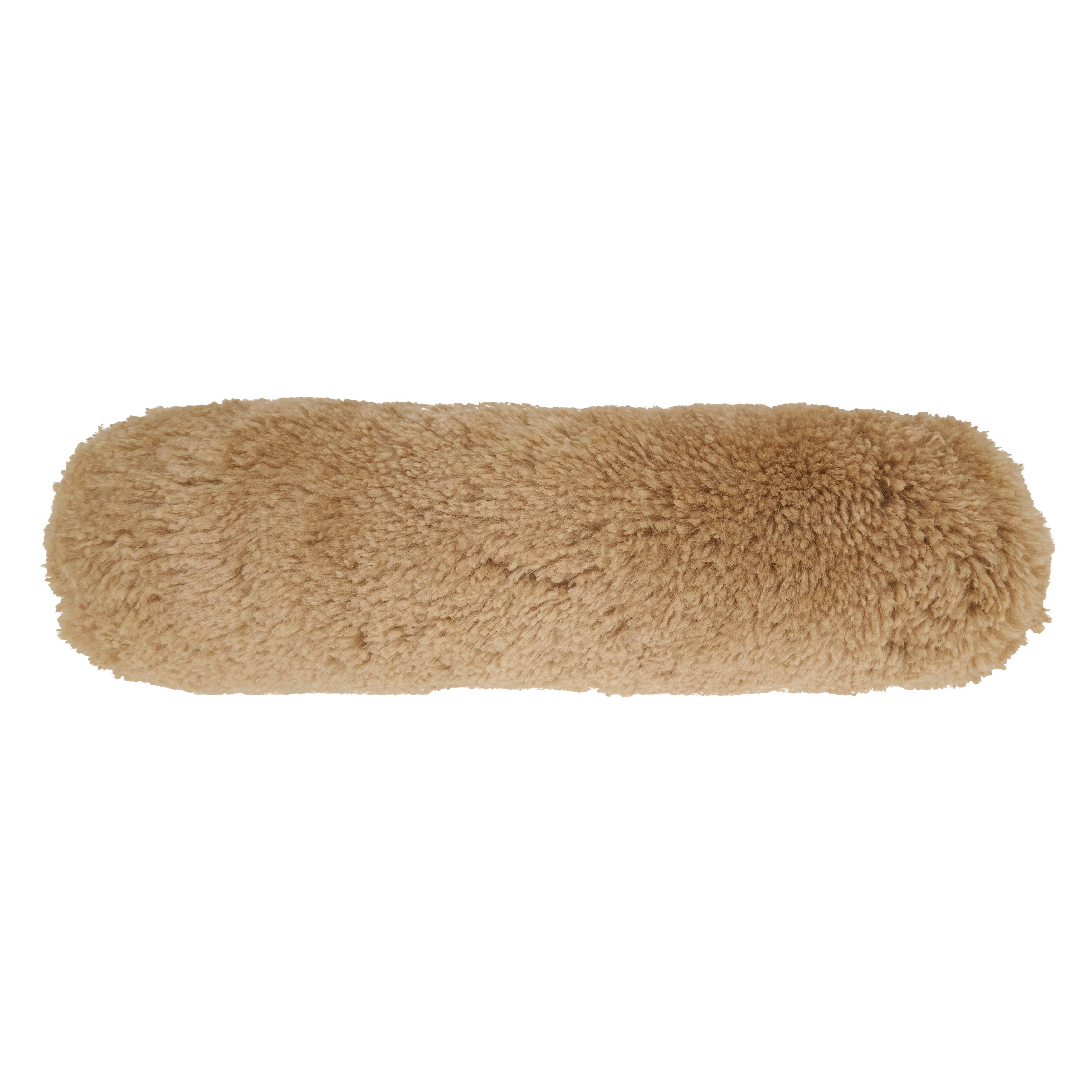 Luxurious New Zealand Sheepskin Bolster Pillow 6x20