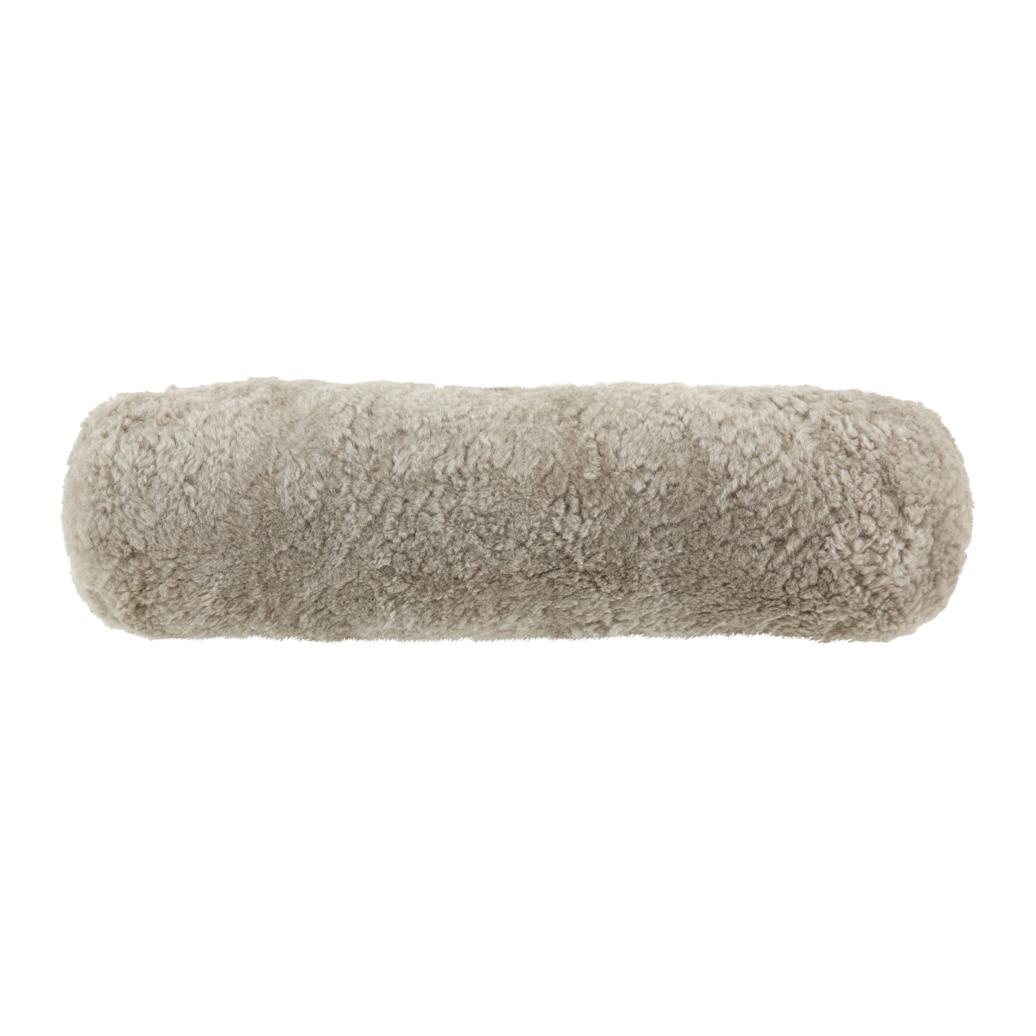 Luxurious New Zealand Sheepskin Bolster Pillow 6x20