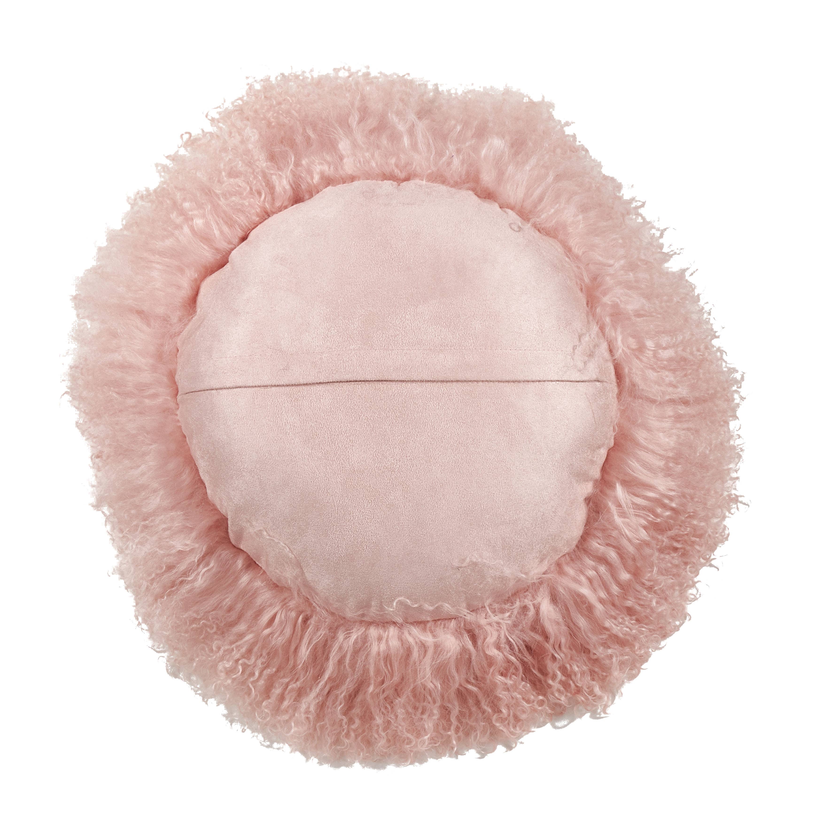 Mongolian Lamb Fur Pillow - Poly Filled