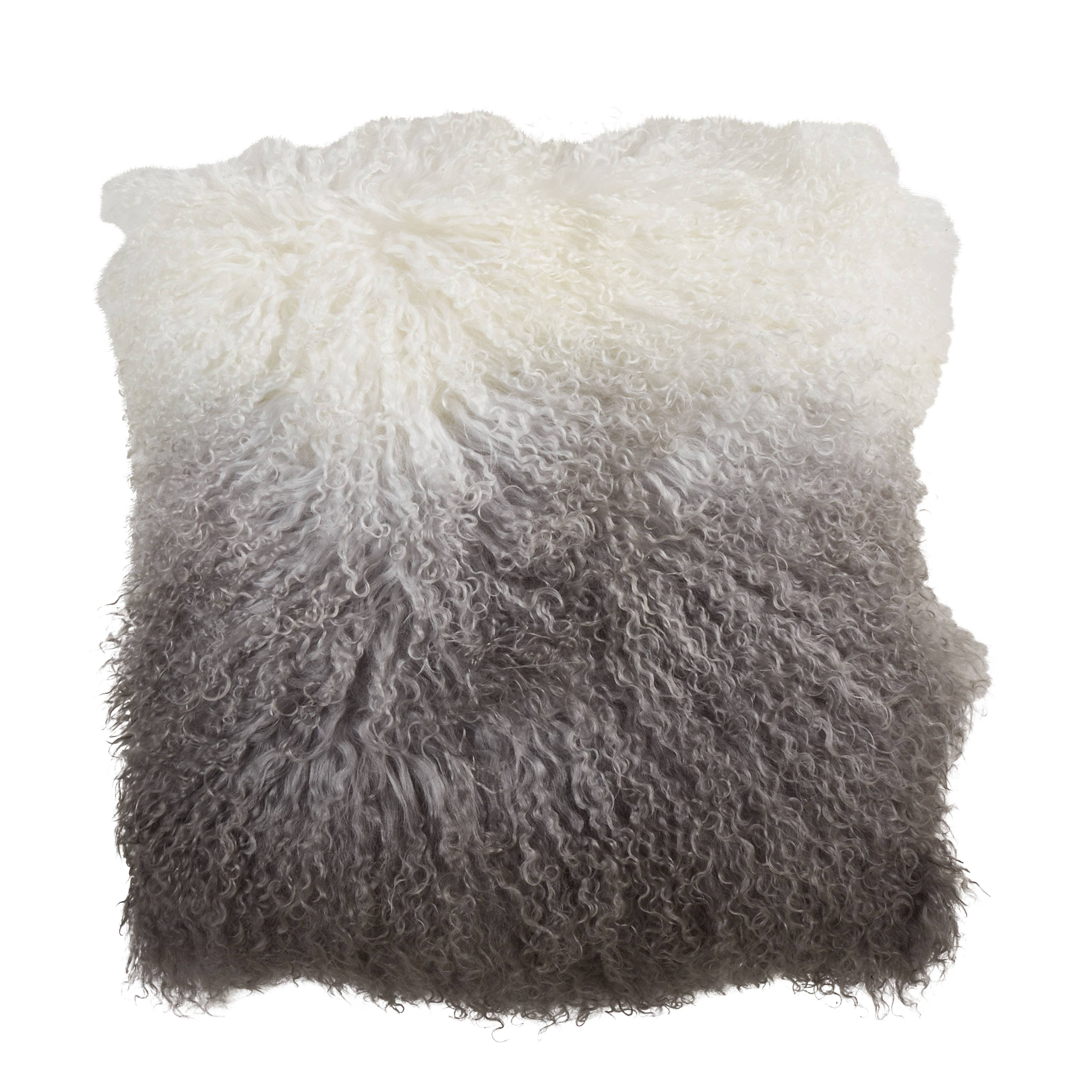 Ombre Lamb Fur Pillow 20x20