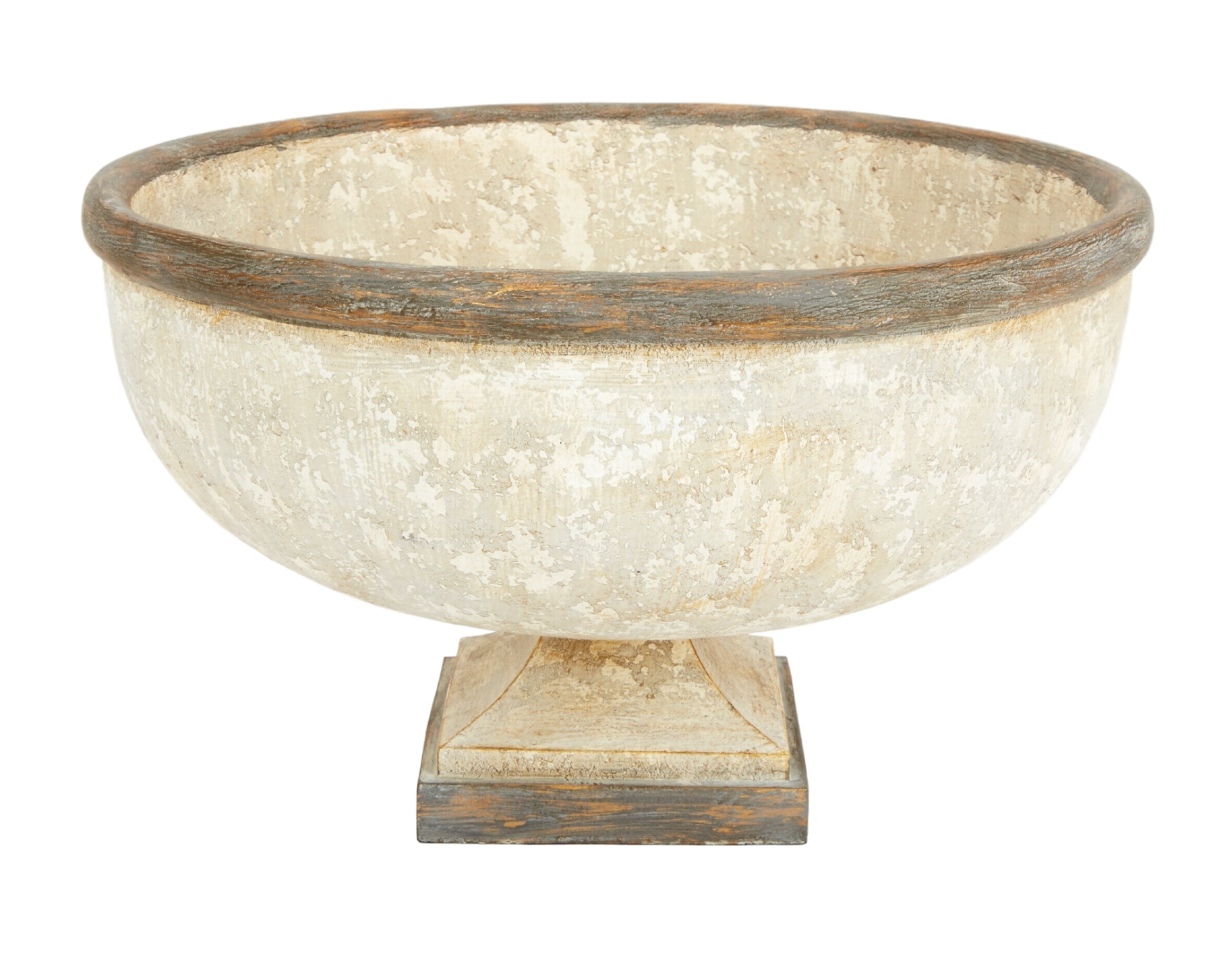 SANTORINI WHITE & ANTIQUE GOLD BOWL