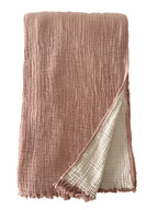 Terracotta Turkish Cotton Gauze Cuddle Throw