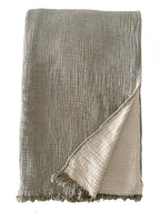 Olive Green Turkish Cotton Gauze Cuddle Blanket