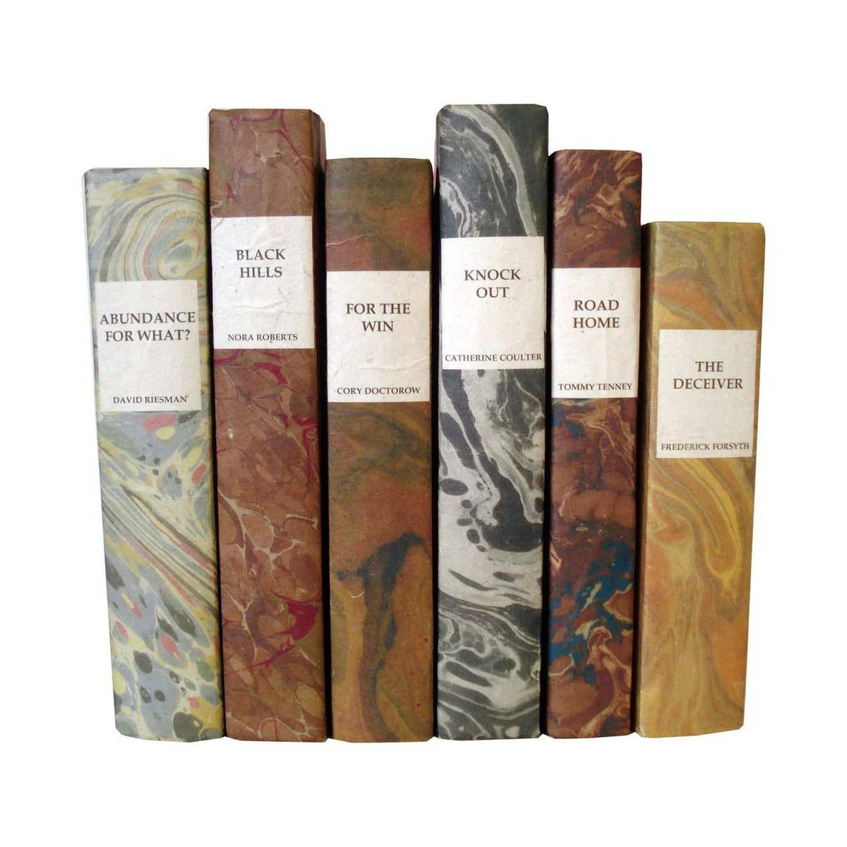 Marbled Paper Title Author / Off- White Cover / 8.5"-8.5"