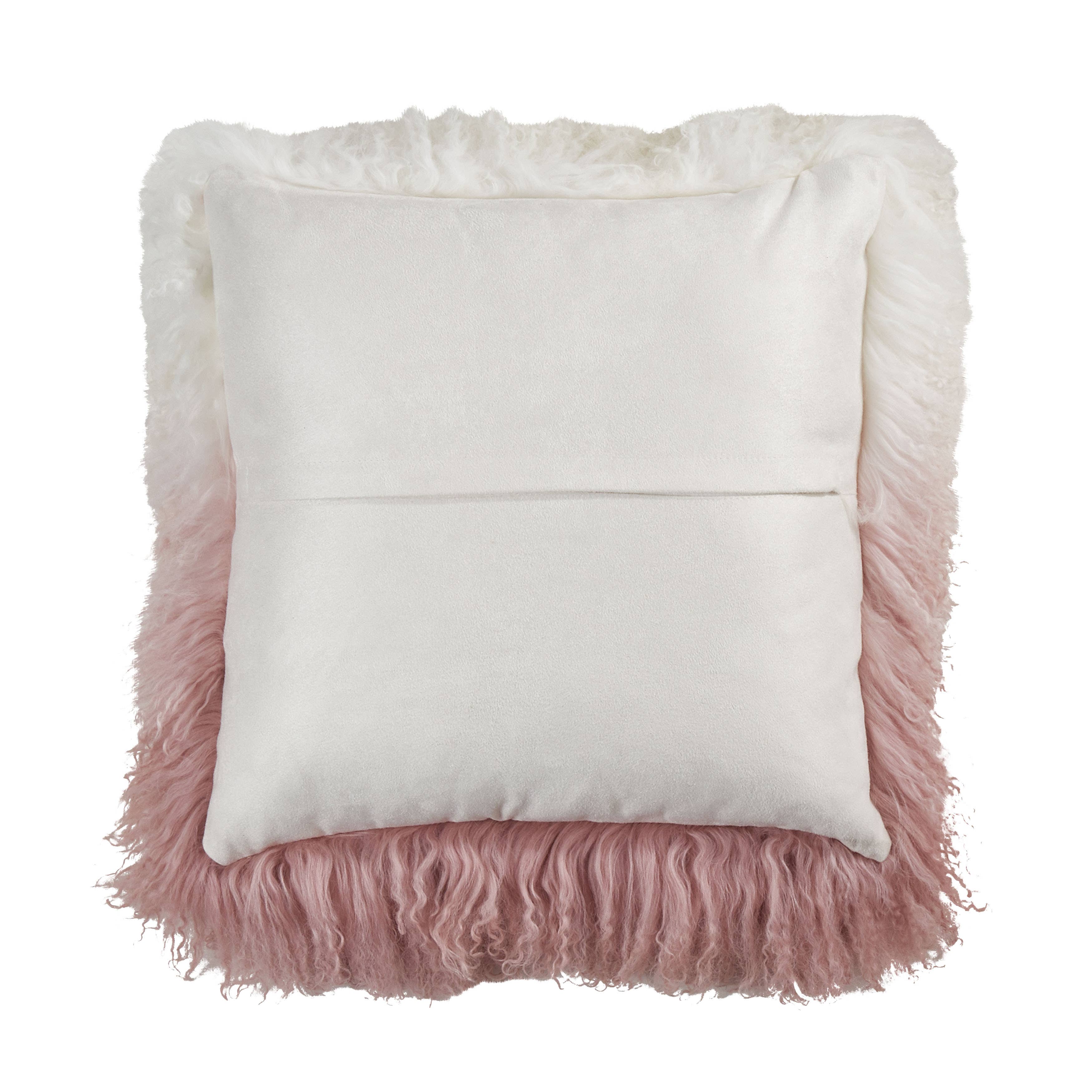 Ombre Lamb Fur Pillow 20x20