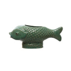 Debossed Stoneware Fish Planter (Holds 7" Pot)