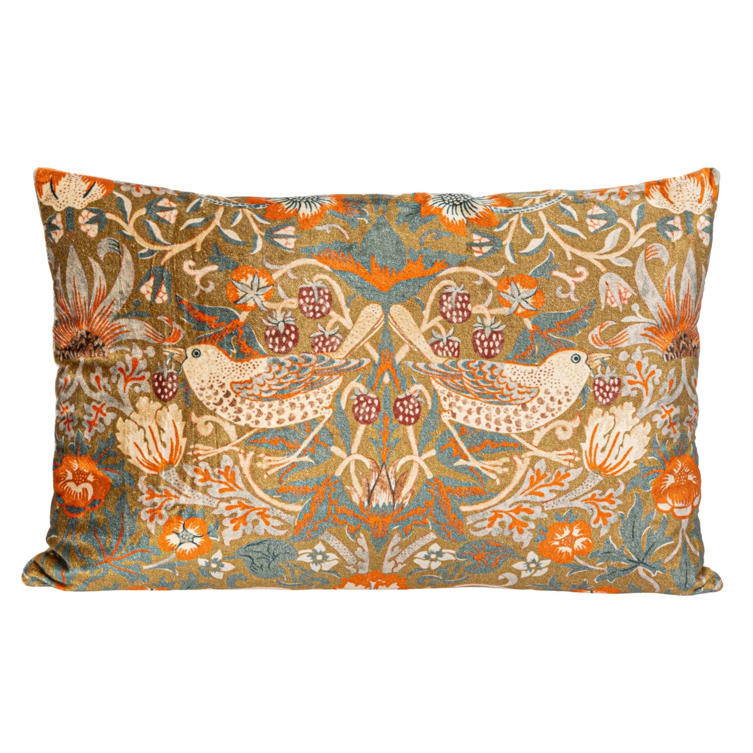 24"L x 16"H Cotton Velvet Printed Lumbar Pillow