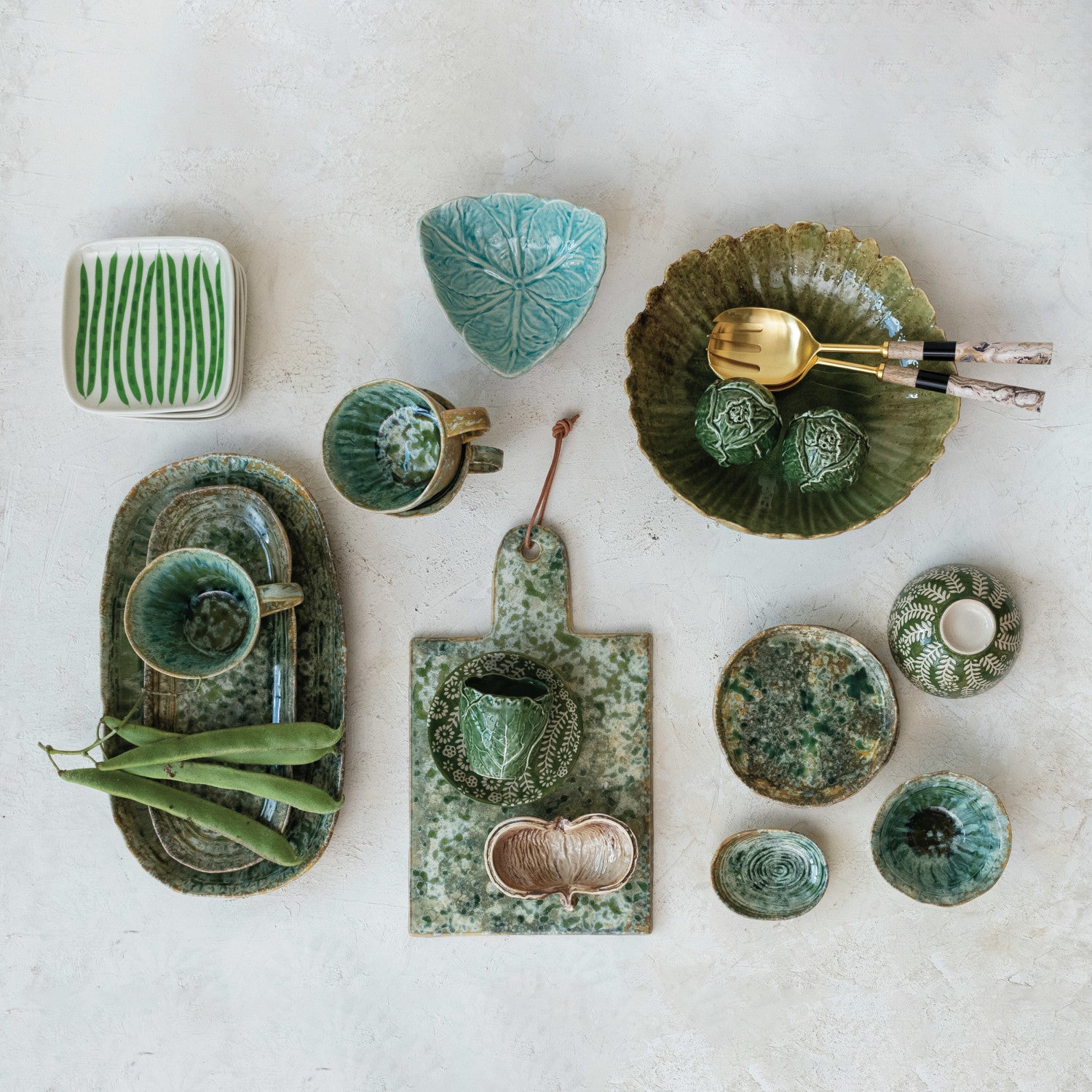 Embossed Stoneware Dish
