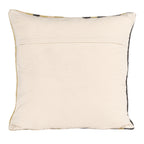 20" Square Woven Cotton Blend Chenille Pillow w/ Stripes & Cotton Back