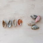 Stoneware Oyster Shell Shaped Dish, 4 Colors