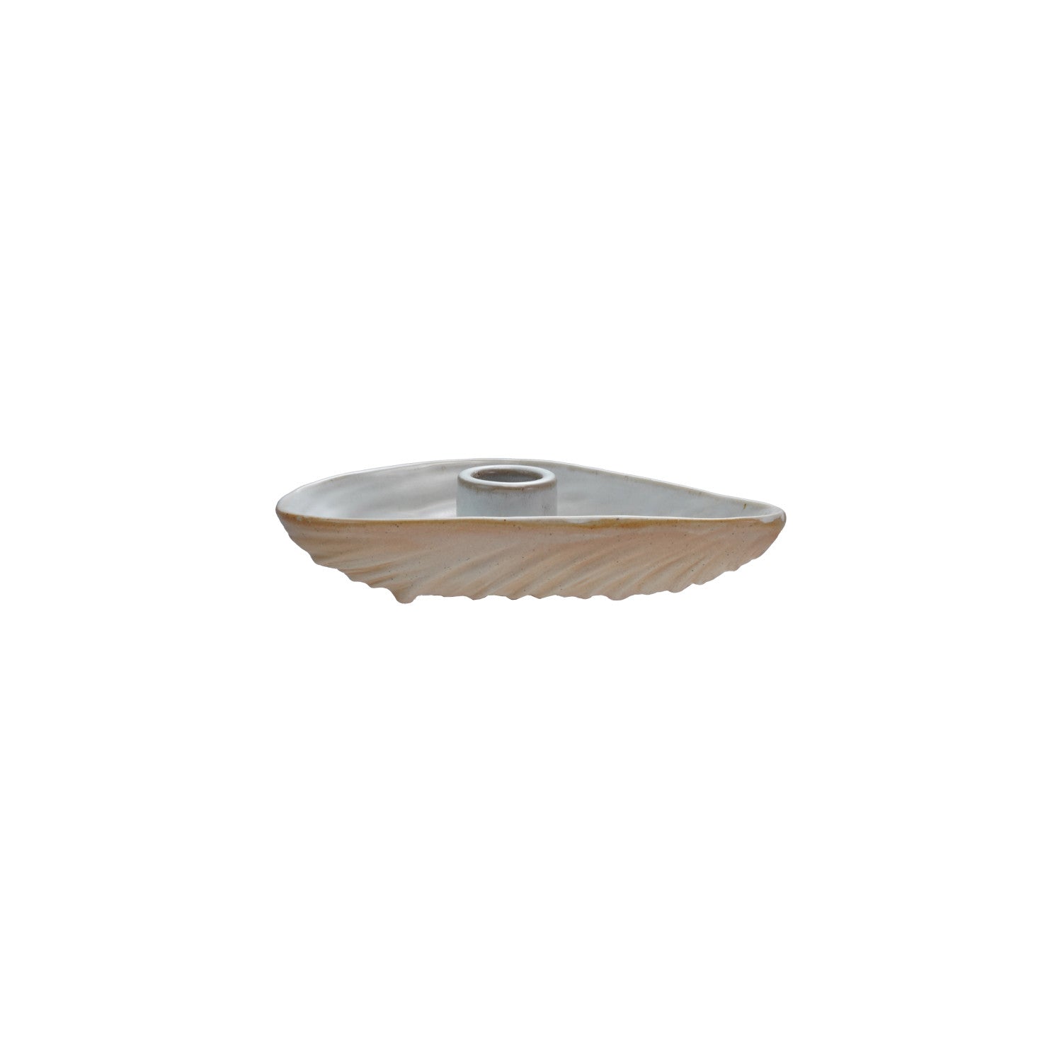 Stoneware Oyster Shell Shaped Dish, 4 Colors