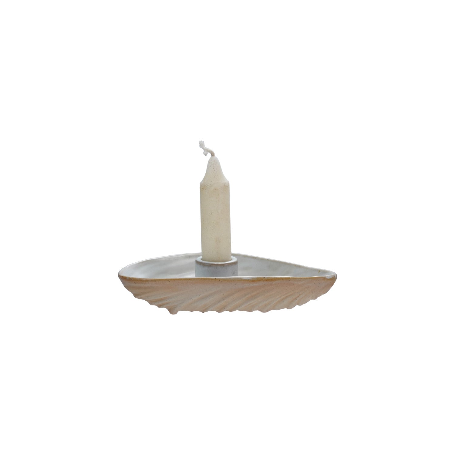 Stoneware Oyster Shell Shaped Dish, 4 Colors