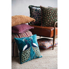 Woven Cotton Blend Chenille Lumbar Pillow with Eyelash Fringe, Camel Color