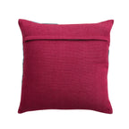 20" Square Hand-Woven Fabric Indoor/Outdoor Pillow with Embroidery