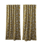 50"W x 96"H Cotton Velvet Embroidered Curtain Panel Pair (White Birds)