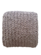 Oversized Plush Chenille Sweater Throw-Dusk Taupe