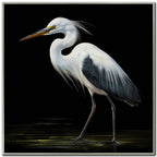 Midnight Heron Ii Canvas Wall Art