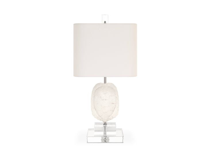 17.5"H Tortoise Mini Lamp in White