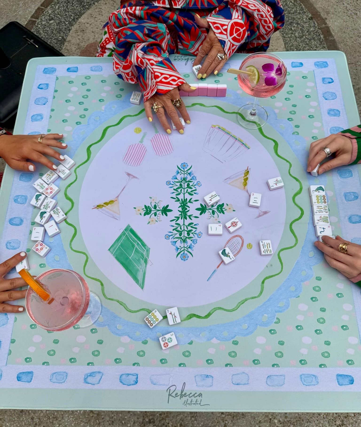 Pickle Ball Mahjong Mat