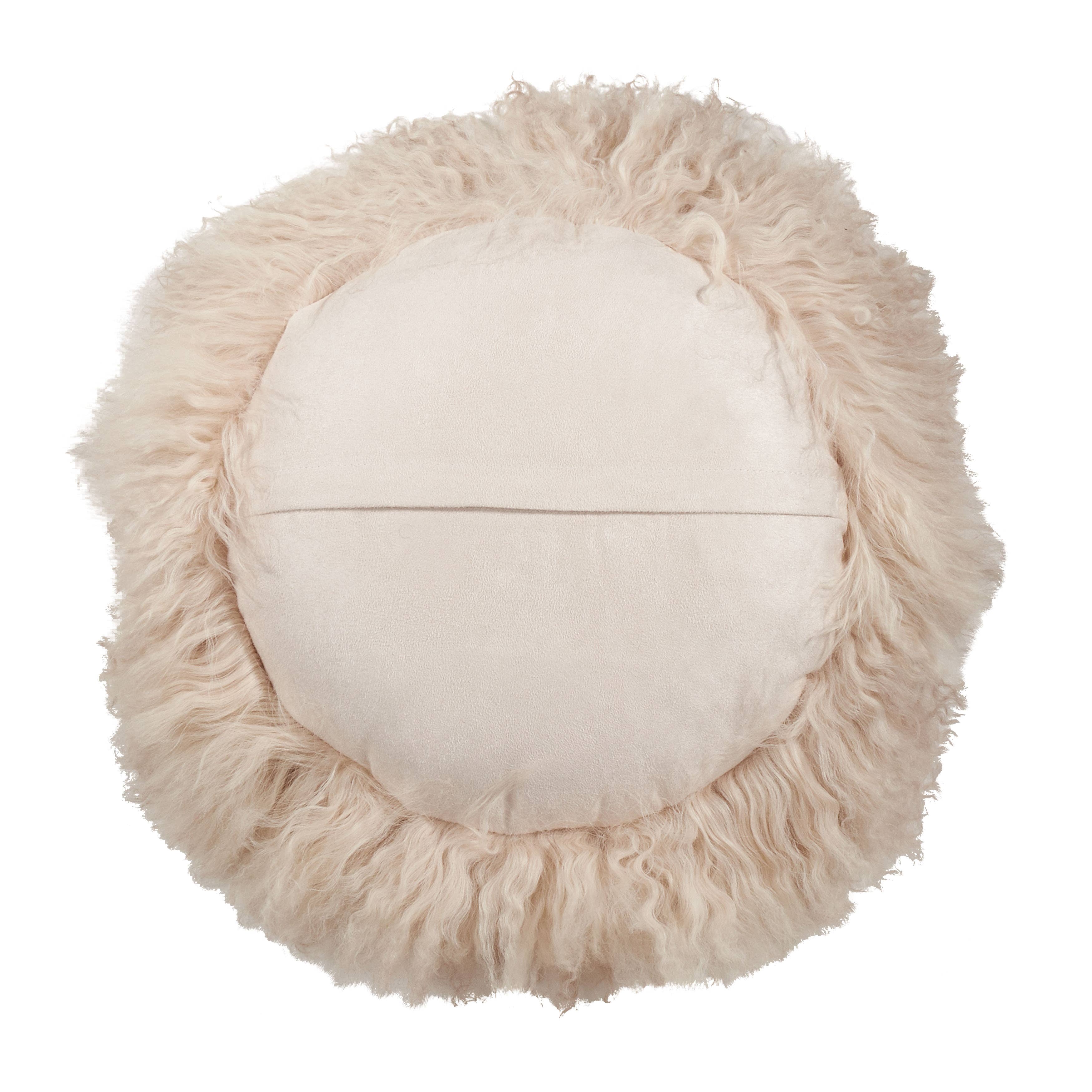 Mongolian Lamb Fur Pillow - Poly Filled