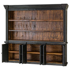 Eagleton Hutch (Top) Sanded Black Caramel Interior