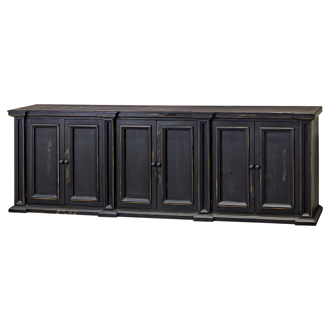 Eagleton Hutch (Top) Sanded Black Caramel Interior